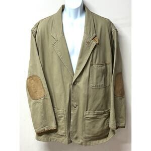 Orvis Mens XL Safari Fishing Zambezi 2 Button Elbow Patch Sport Coat